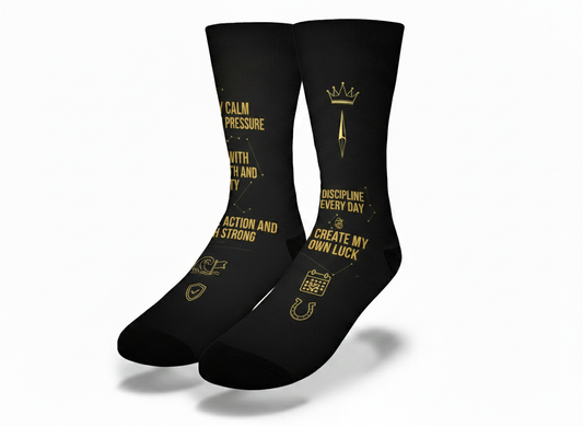 Finish Strong Affirmations Socks