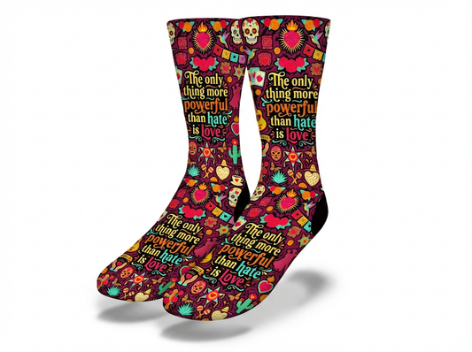 Love Over Hate Bad Bunny Inspired Latin Socks