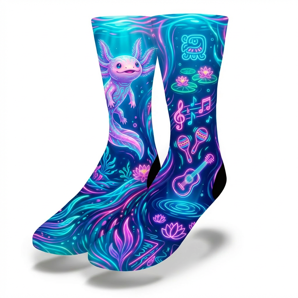 Magical Axolotl Socks