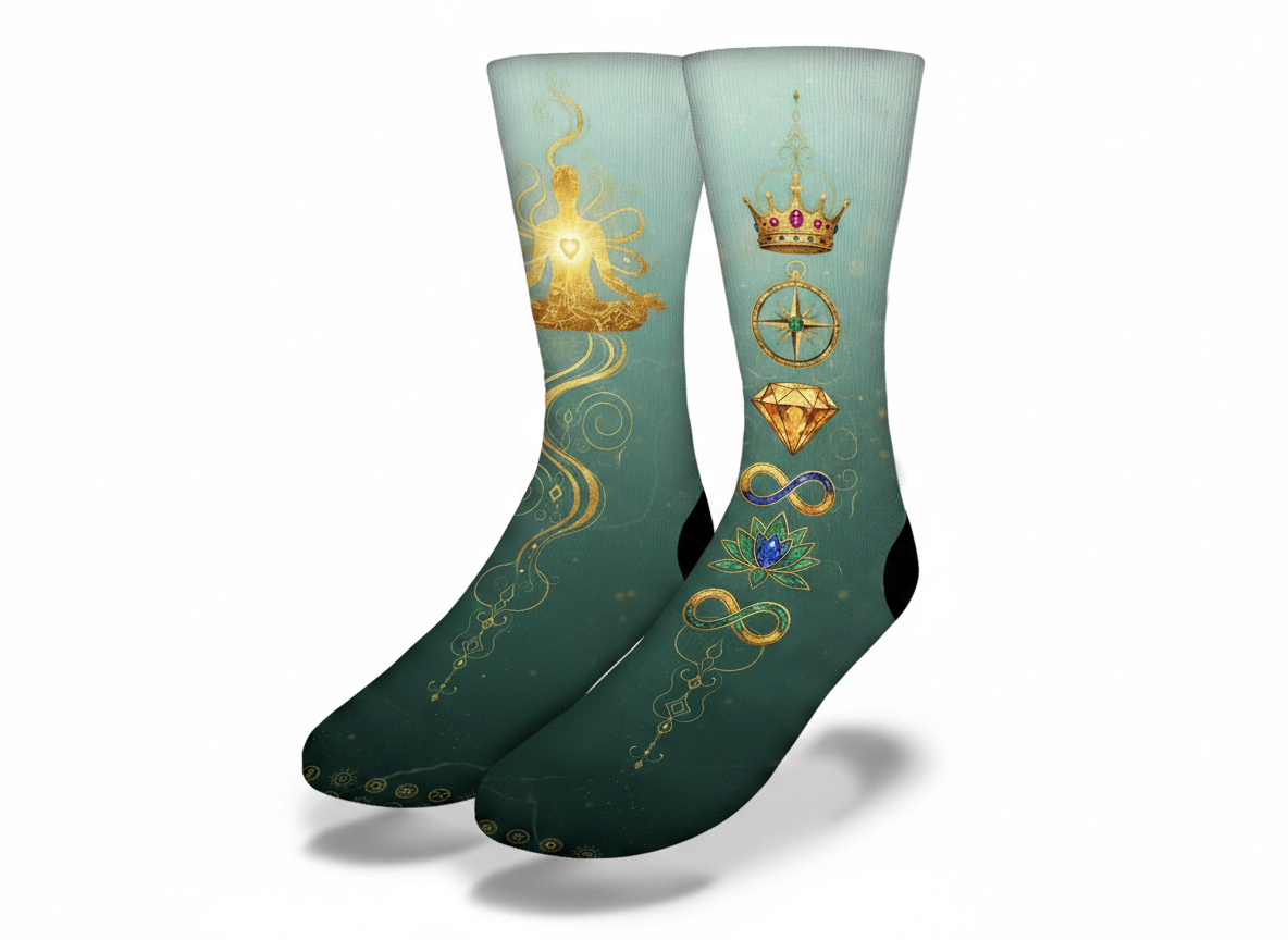 Opulent Manifesting Gold Socks