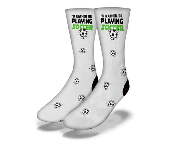 Id Rather Be Playing Soccer Grey