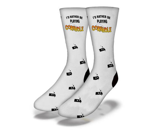 I'd Rather Be Playing Cornhole grey