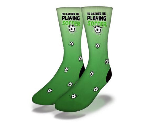 Id Rather Be Playing Soccer Green