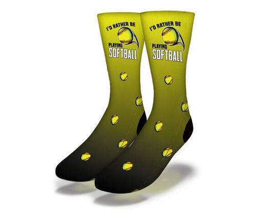 Id Rather Be Playing Softball Gradient