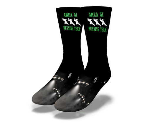 Area 51 Running Team Alien Socks