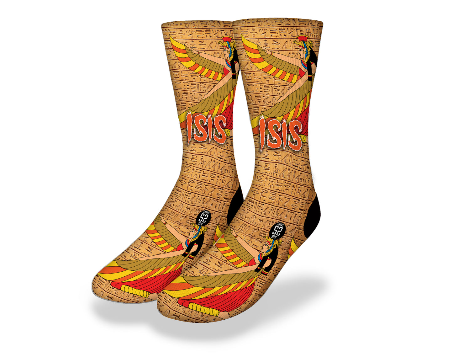 GOLDEN ISIS EGYPTIAN GOD Fun World Socks