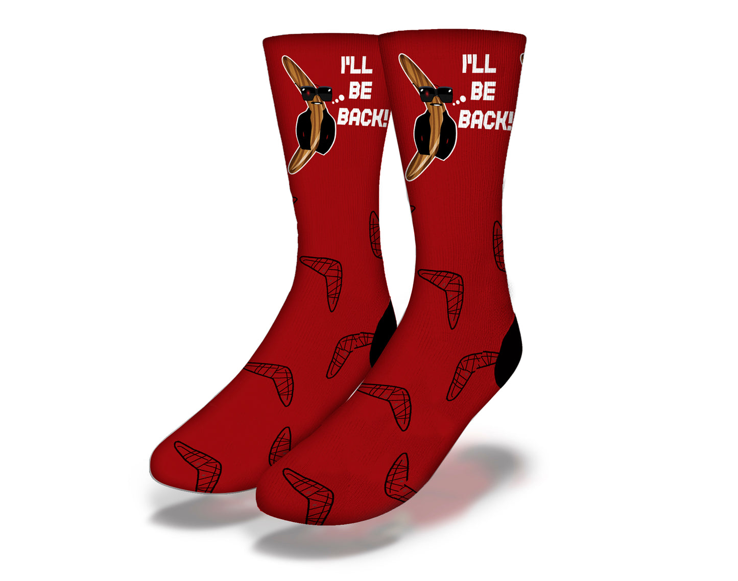 I'll Be Back Terminator Boomerang Socks