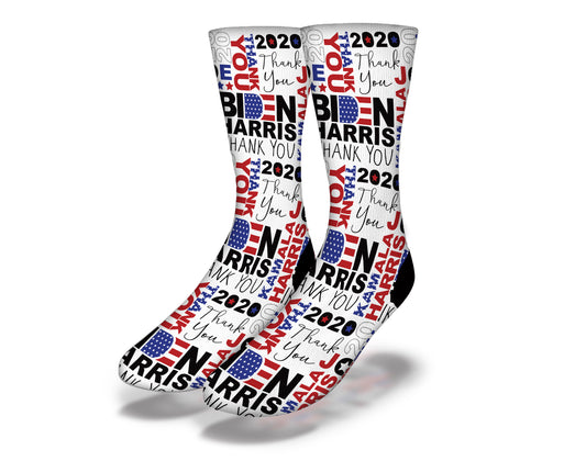 THANK YOU BIDEN HARRIS 2020 Fun Patriotic Socks