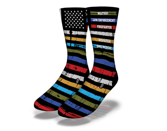 Thin Blue Line (style 5) Socks