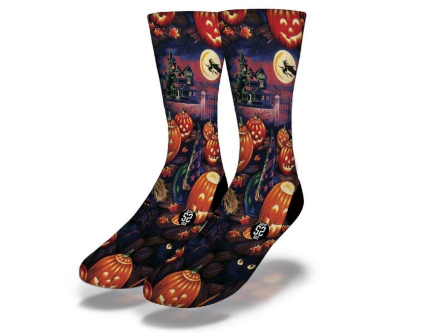 Haunted Pumpkin Patch Halloween Socks