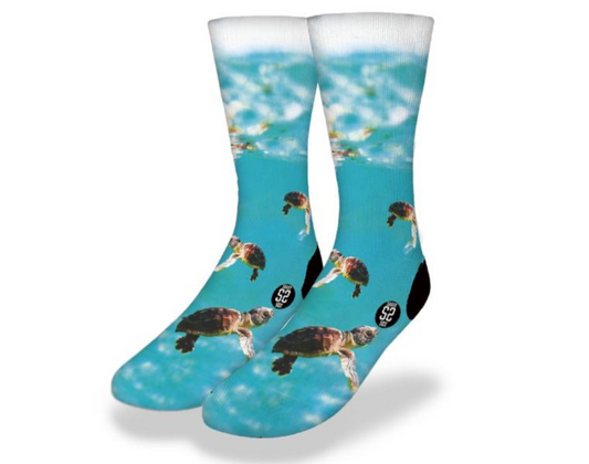 SEA TURTLE HATCHLINGS IN THE SHALLOWS Fun Sea Life Socks
