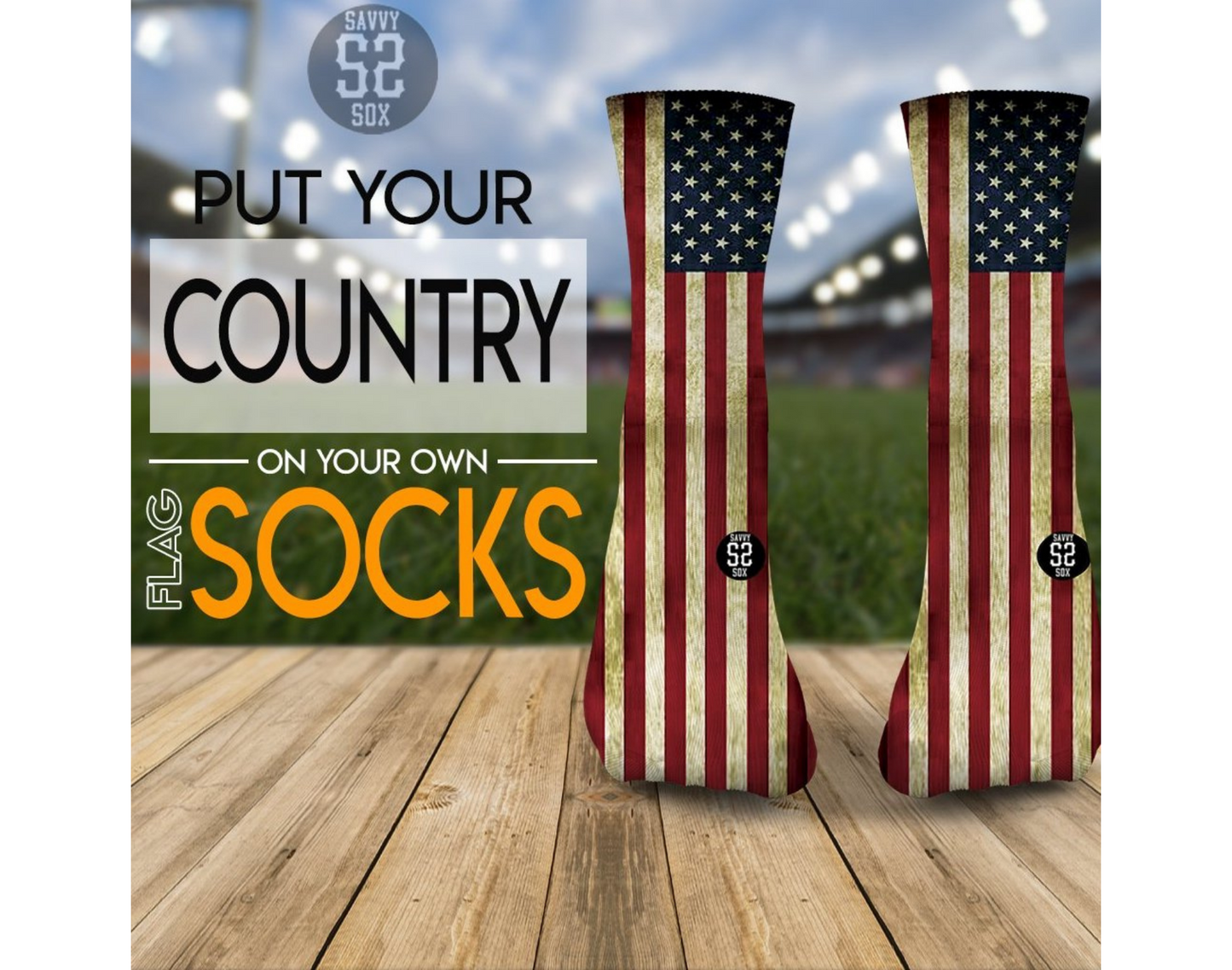 World Cup Custom Flag Socks