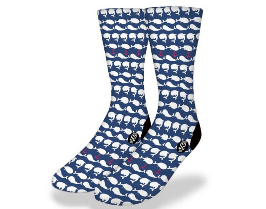 SCHOOL OF WHALES Fun Whale Socks
