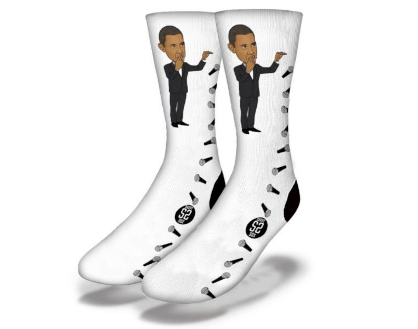 PRESIDENT OBAMA MIC DROP Funny Political Socks