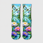 Insects Dragonfly Lotus Pond Socks