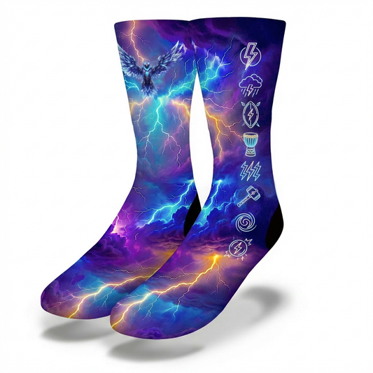 African Lightning Birds Socks