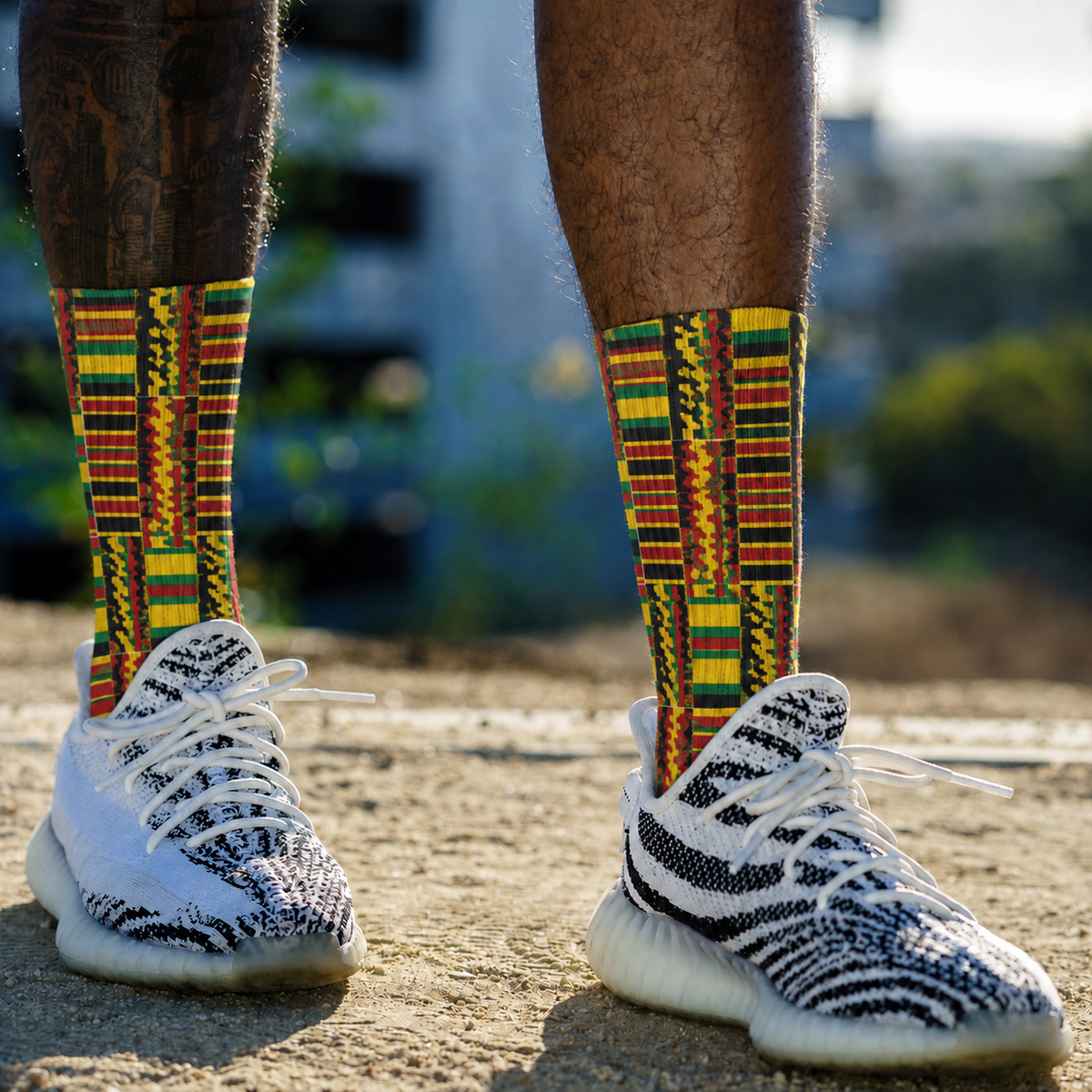 African Patterns Crew Socks (5 Pairs)