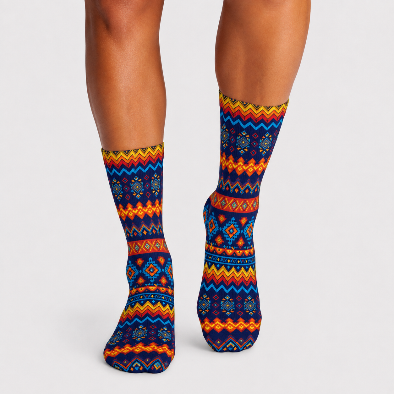 African Patterns Crew Socks (5 Pairs)