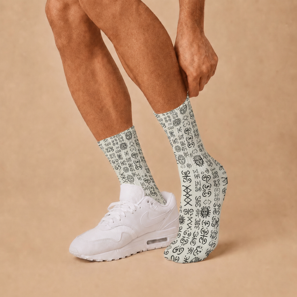 African Patterns Crew Socks (5 Pairs)