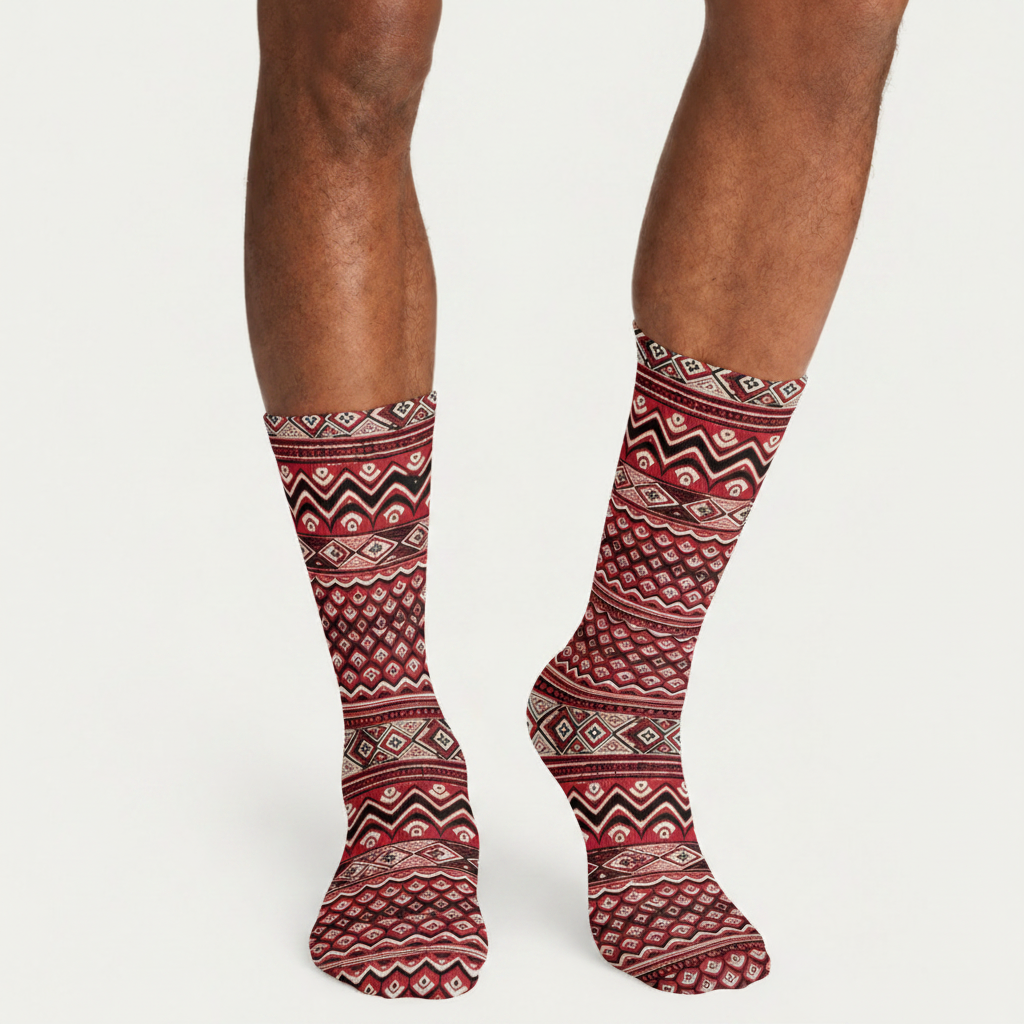 African Patterns Crew Socks (5 Pairs)