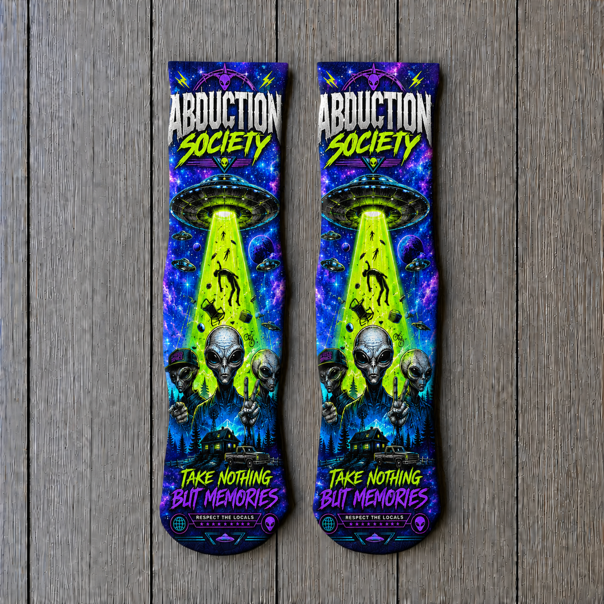 Alien Abduction Society socks