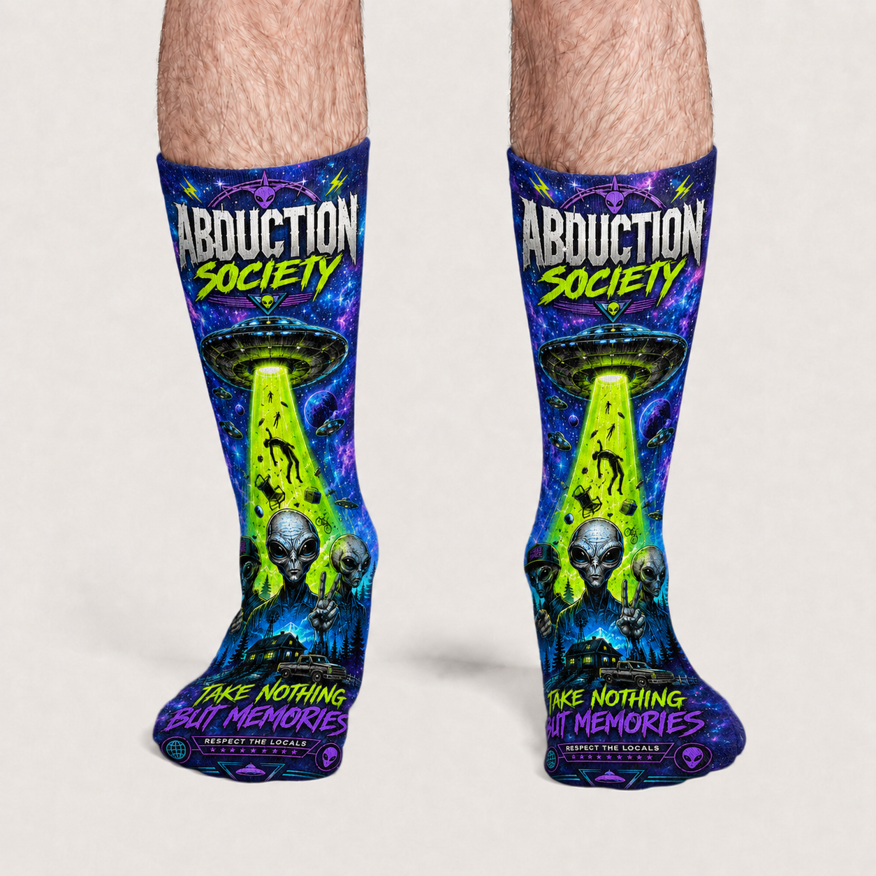 Alien Abduction Society socks