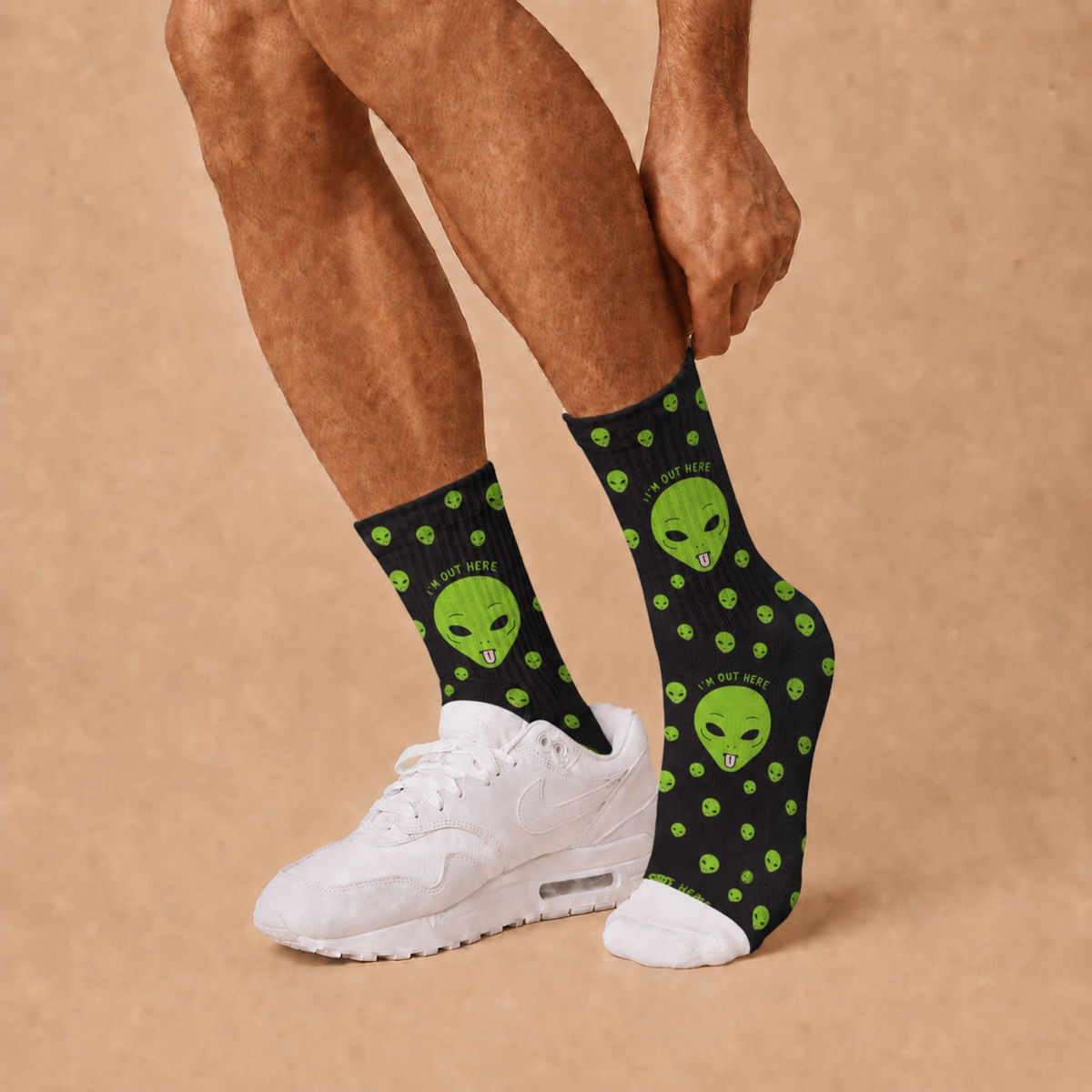 Alien We Outer Here Crew Socks