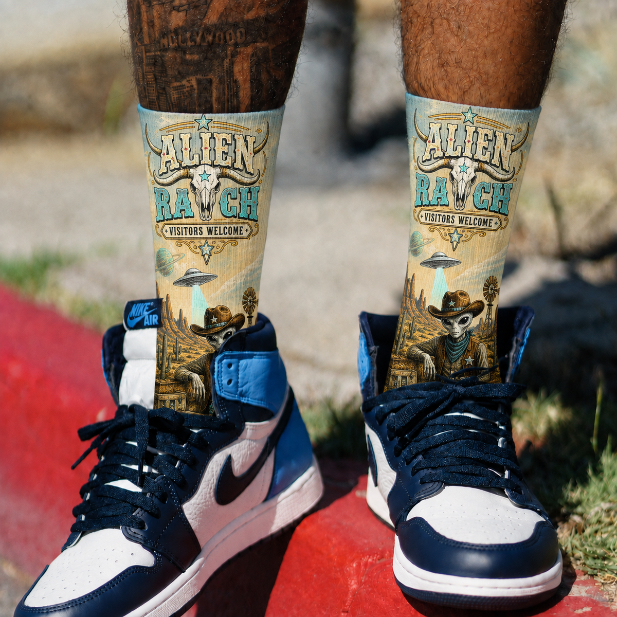 Alien Ranch socks