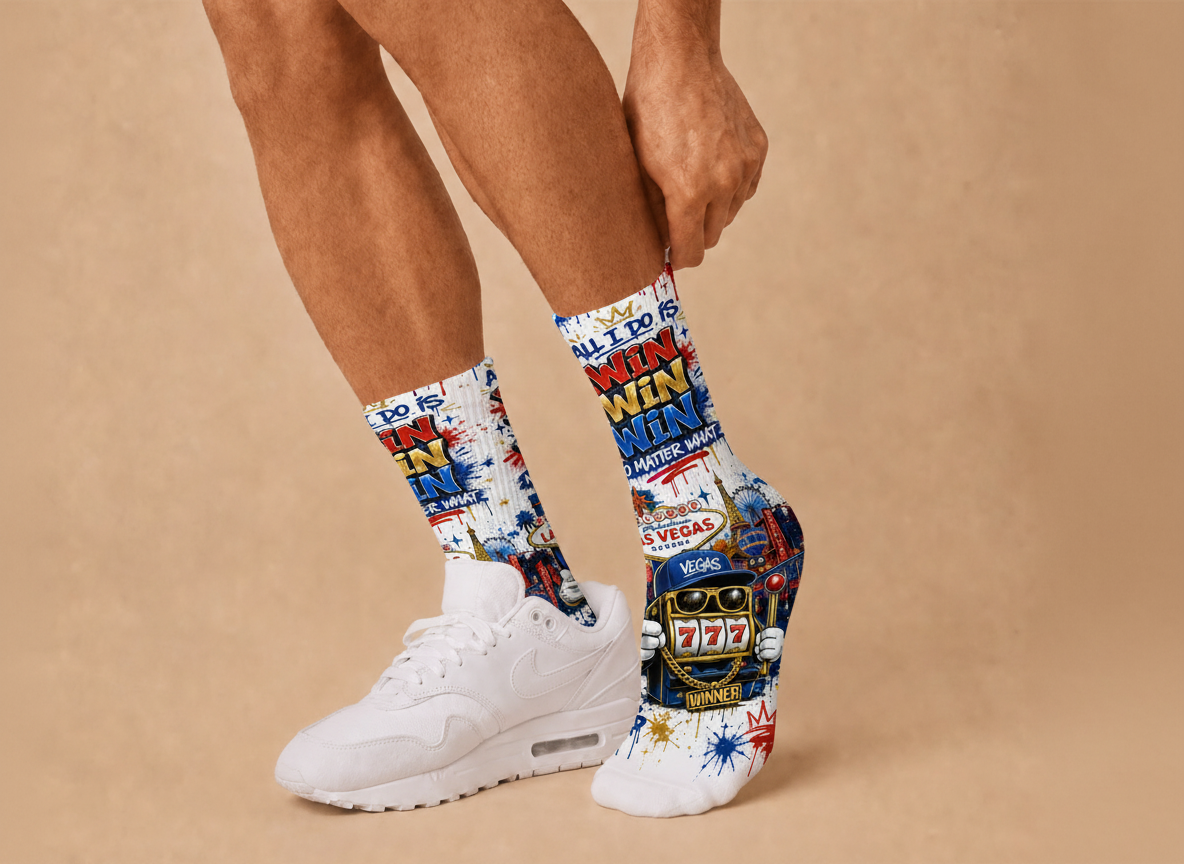 Vegas All I Do Is Win 2 socks