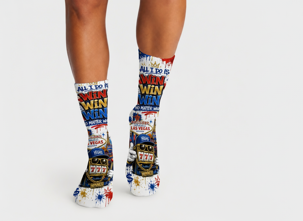 Vegas All I Do Is Win 2 socks