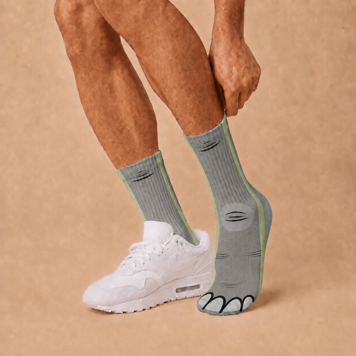 Crazy Elephant Legs Crew Socks