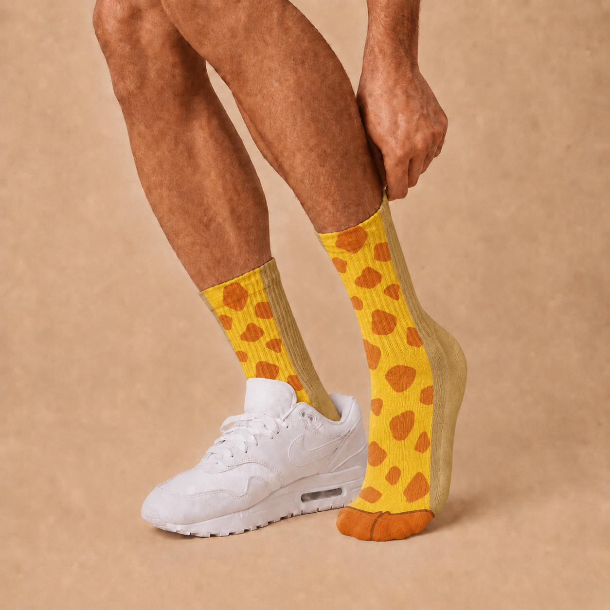 Crazy Giraffe Legs Crew Socks