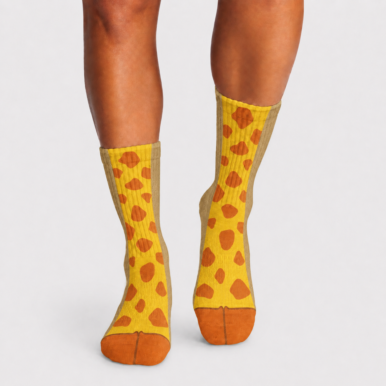 Crazy Giraffe Legs Crew Socks
