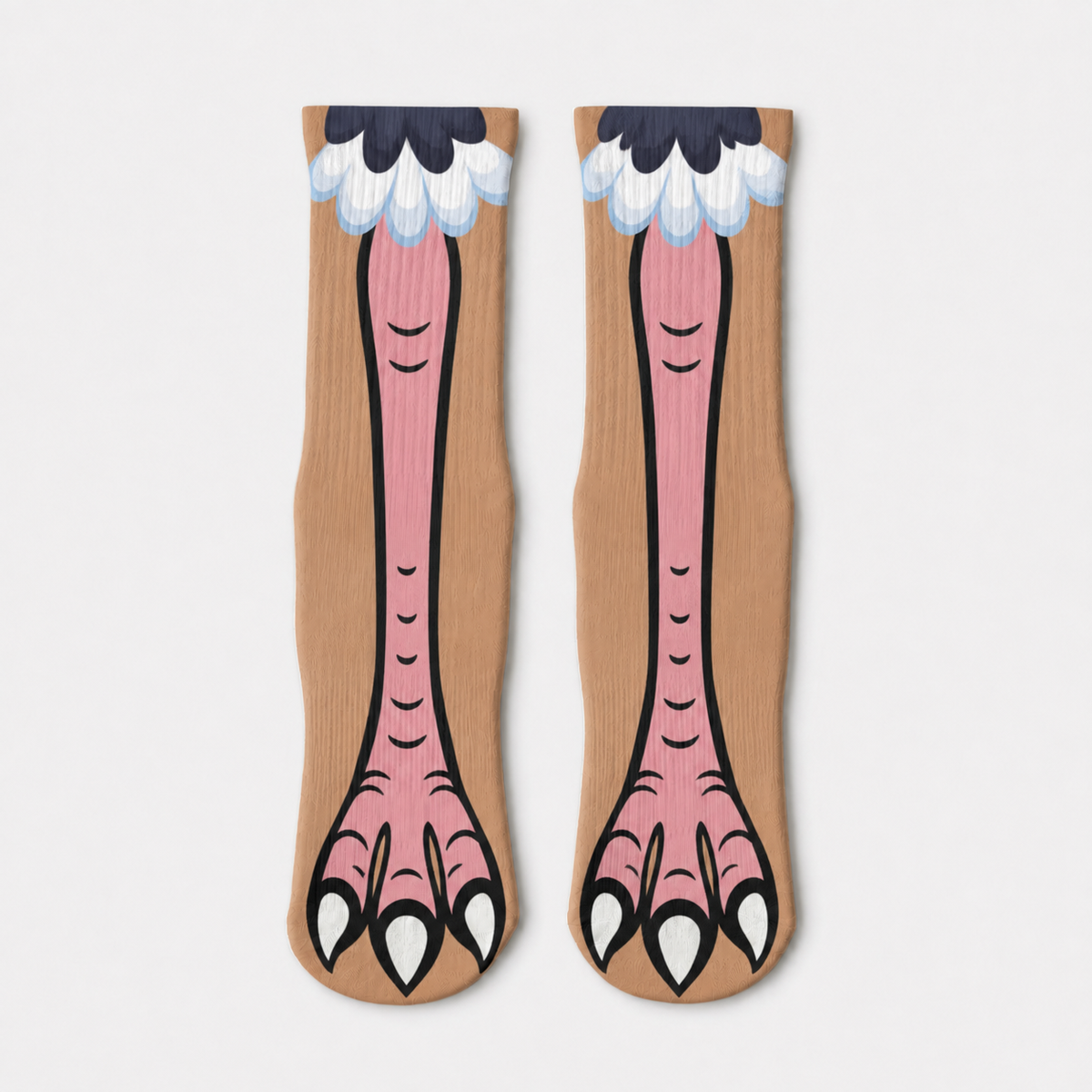 Crazy Ostrich Legs Crew Socks