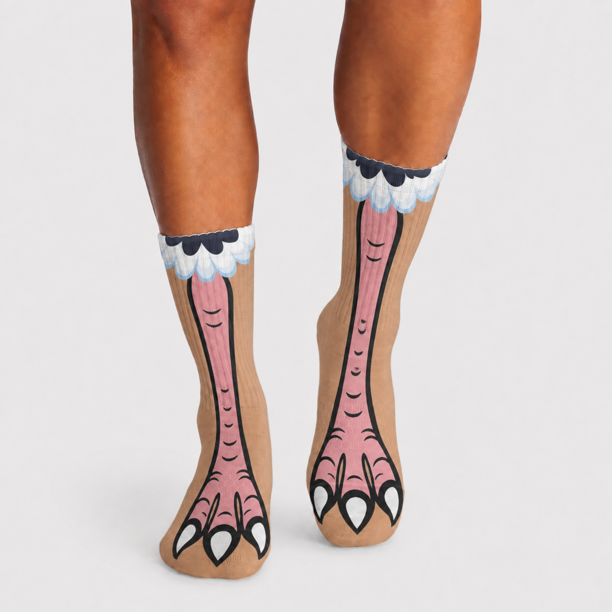 Crazy Ostrich Legs Crew Socks