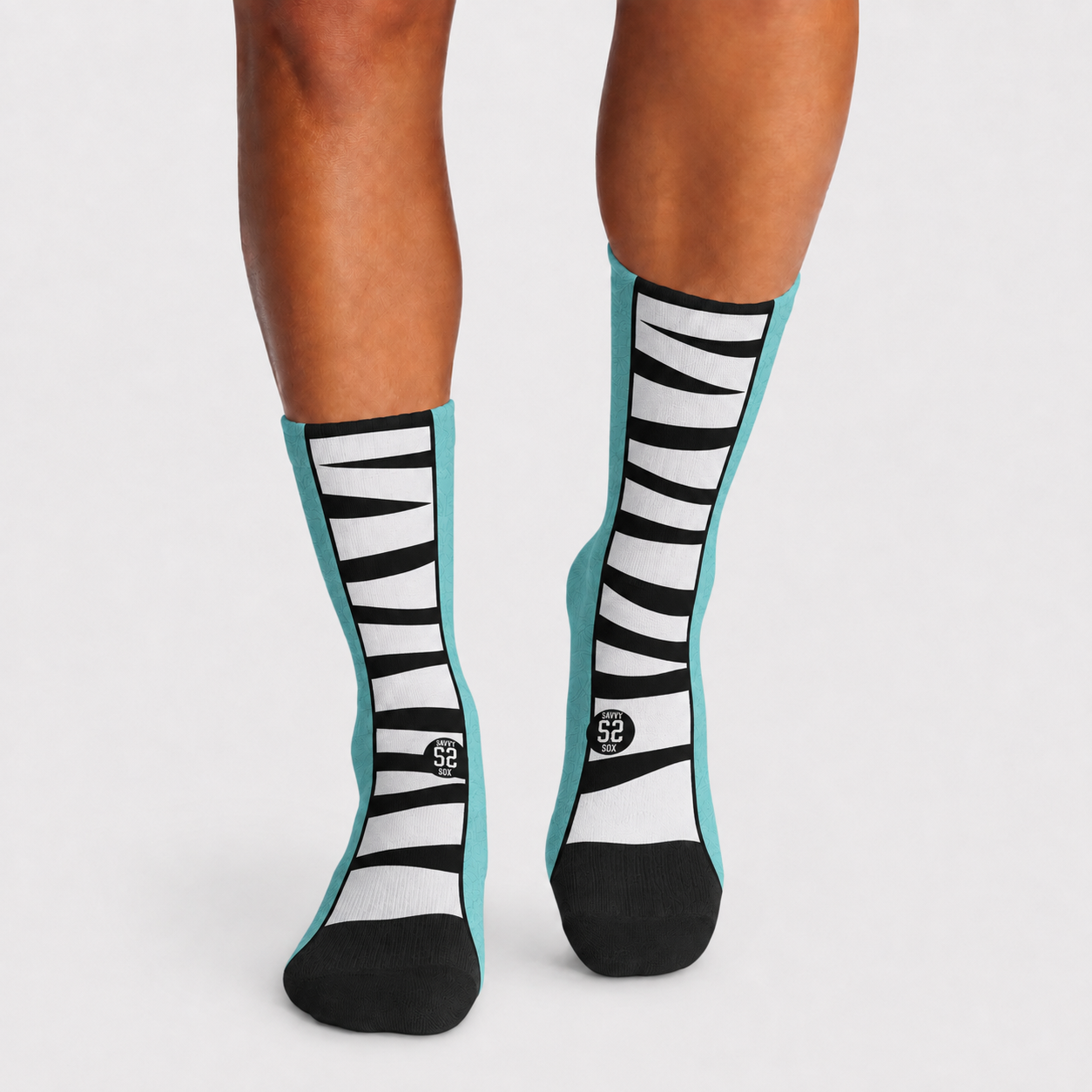 Crazy Zebra Legs Crew Socks