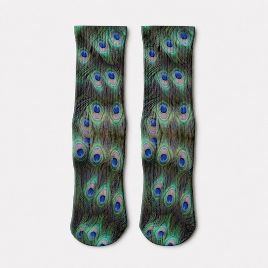 Peacock Print Socks