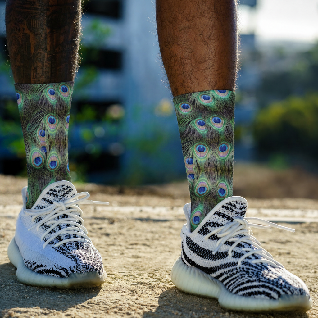 Animal Print Crew Socks (5 Pairs)