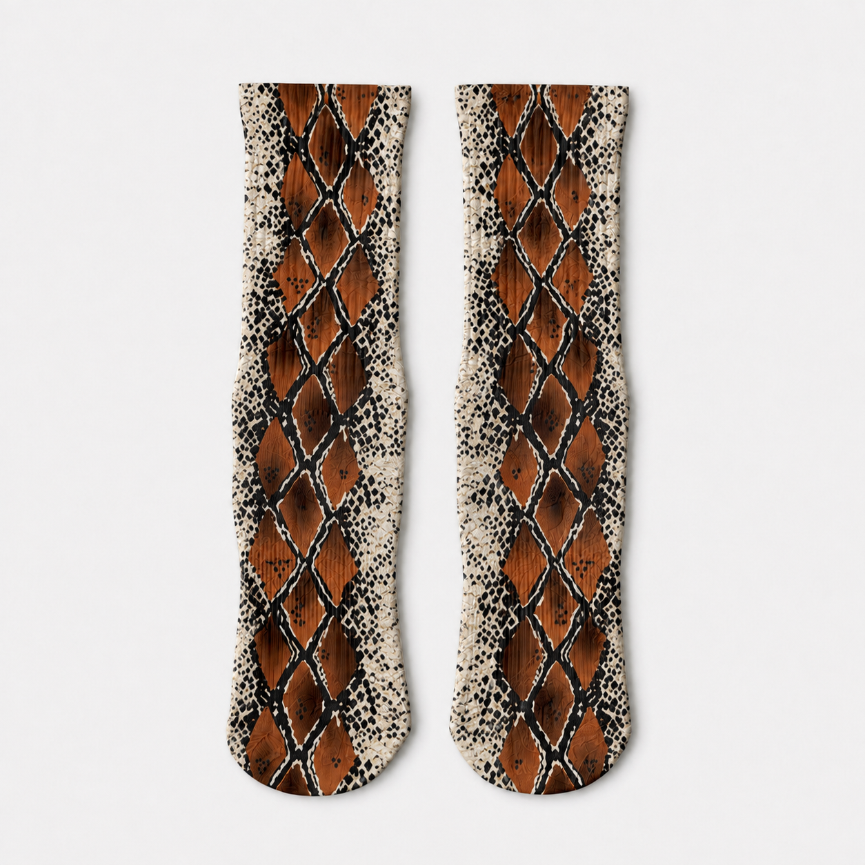 Snake Skin Print Socks