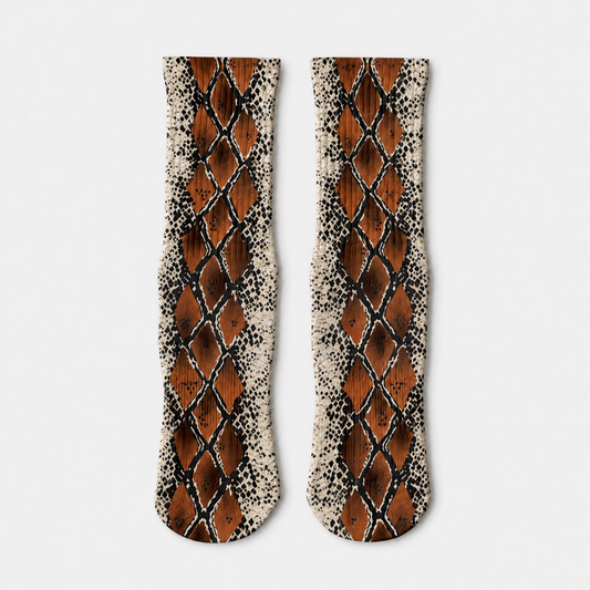 Snake Skin Print Socks