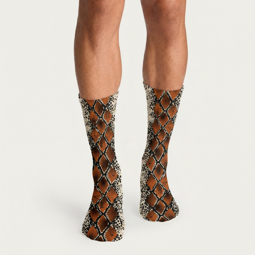 Snake Skin Print Socks