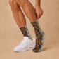 Snake Skin Print Crew Socks