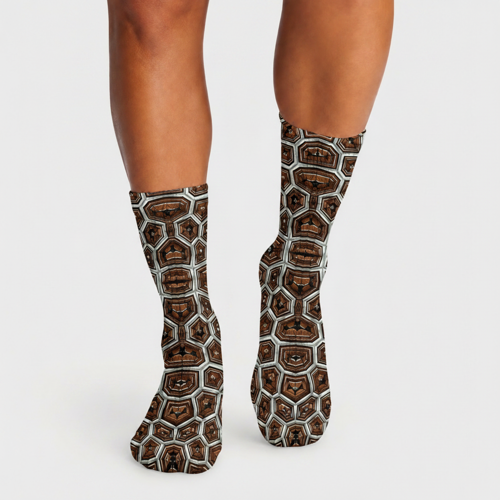 Turtle Shell Print Socks