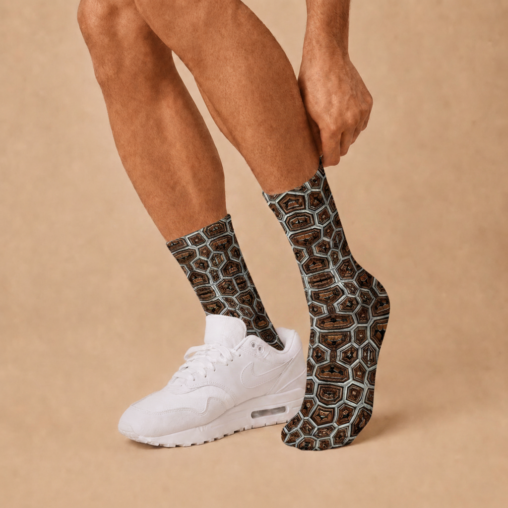 Turtle Shell Print Socks