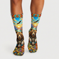 Southwestern Bear Sunrise socks