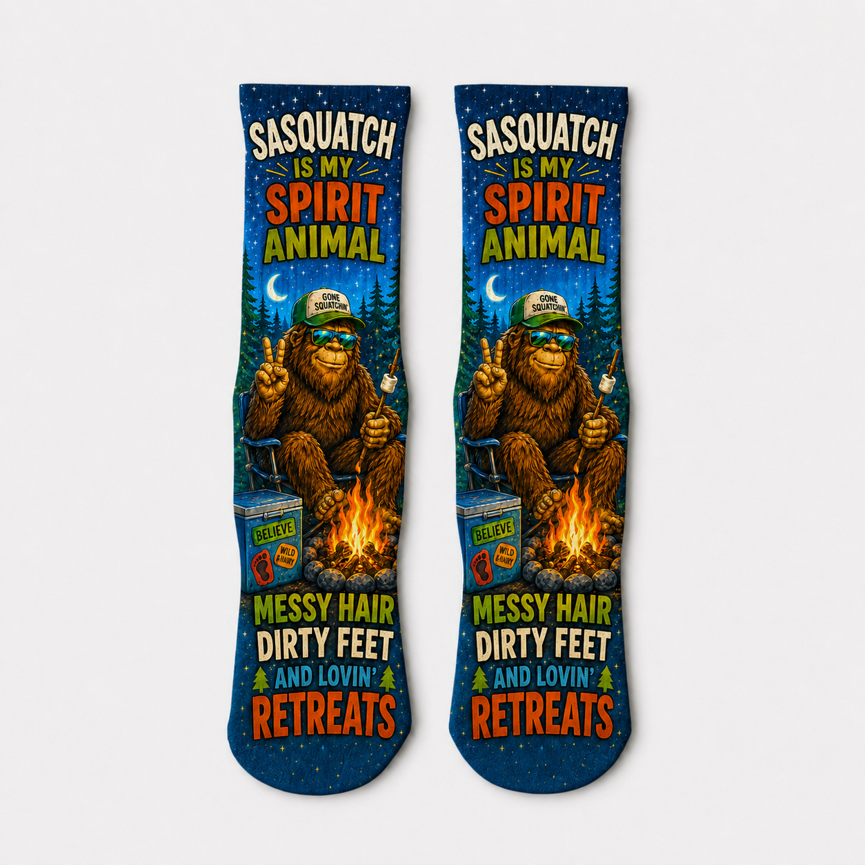 Bigfoot My Spirit Animal socks