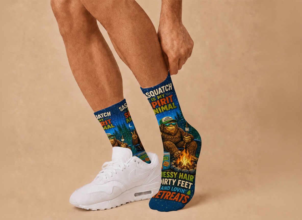 Bigfoot My Spirit Animal socks