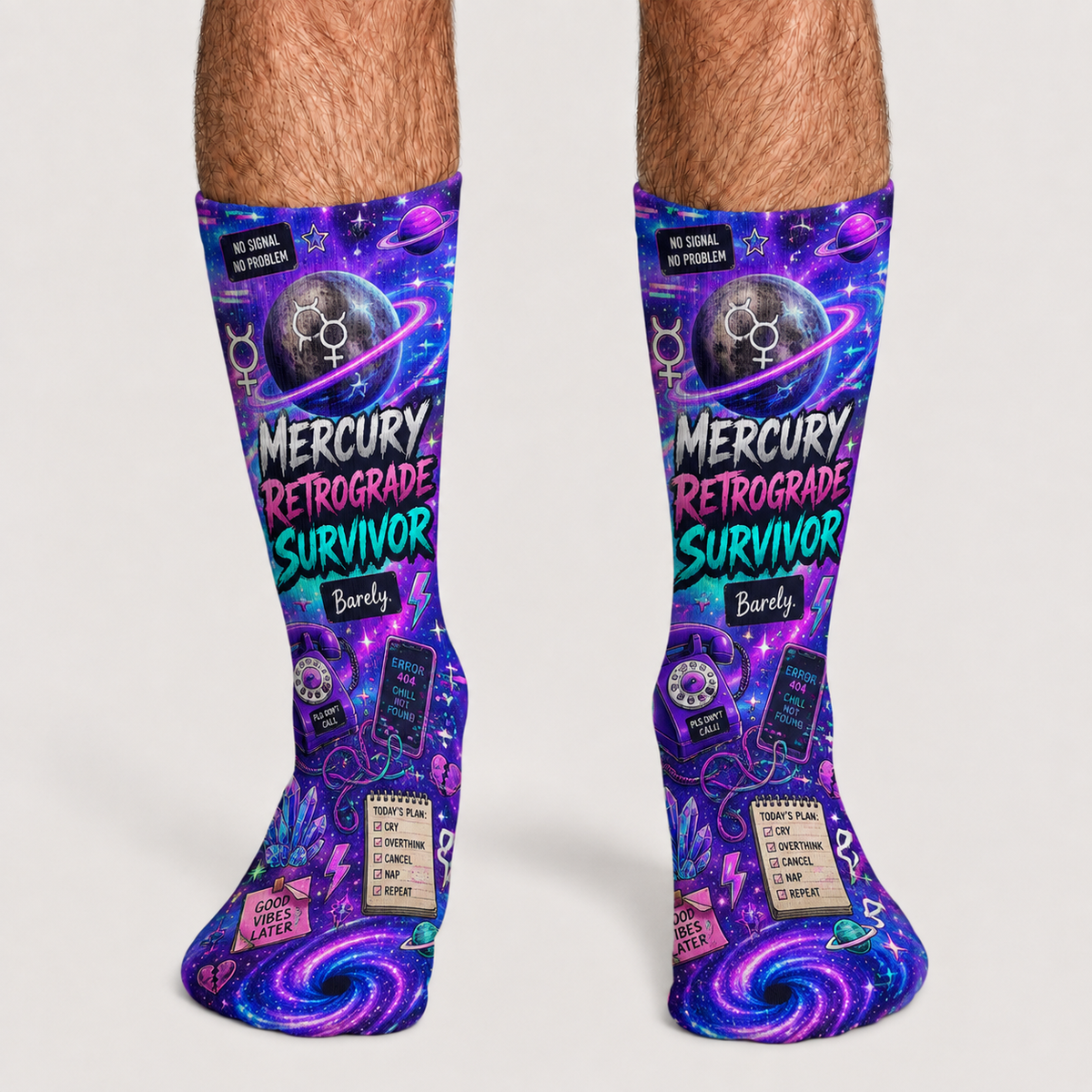 Celestial Mercury Retrograde Survivor socks