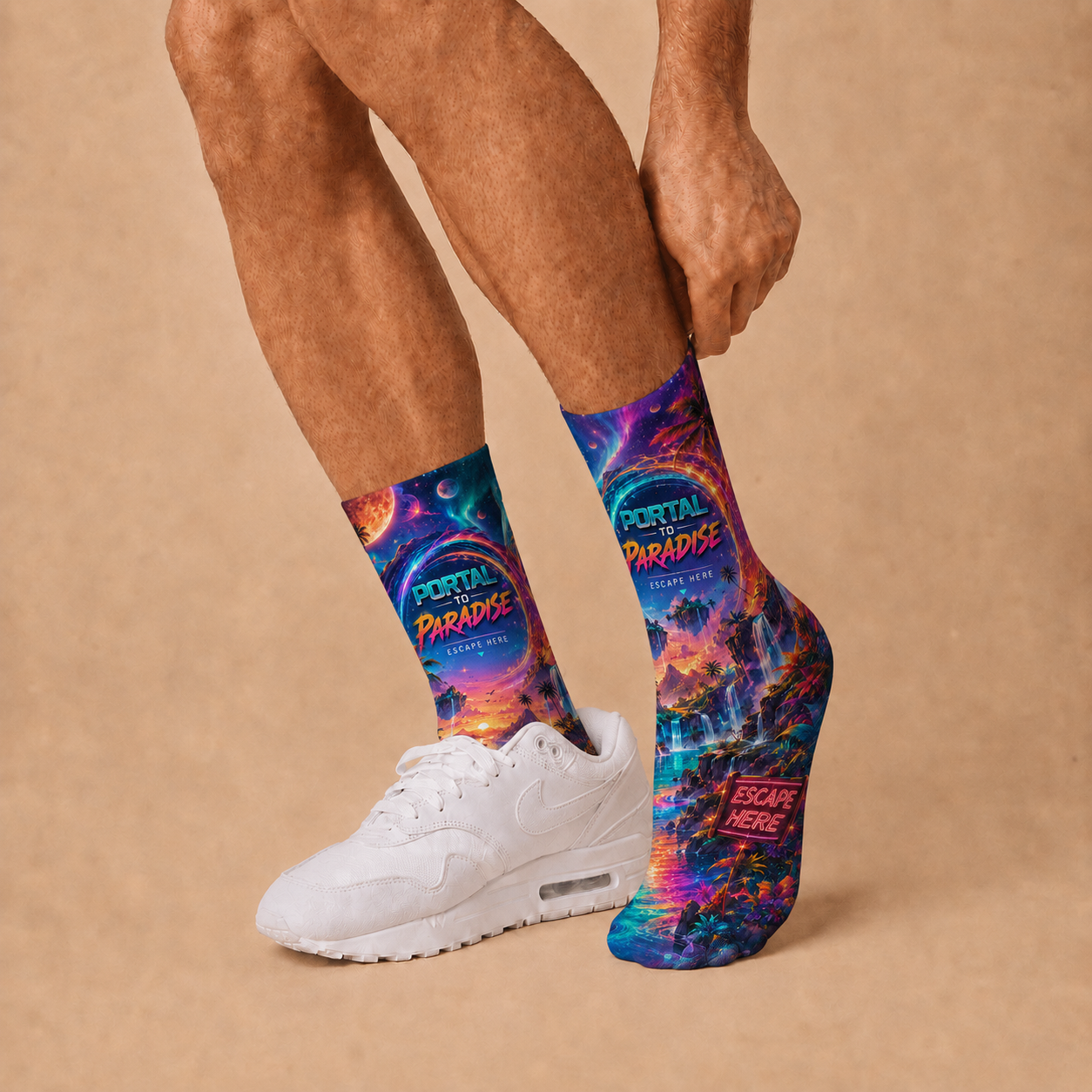 Celestial Portal to Paradise socks