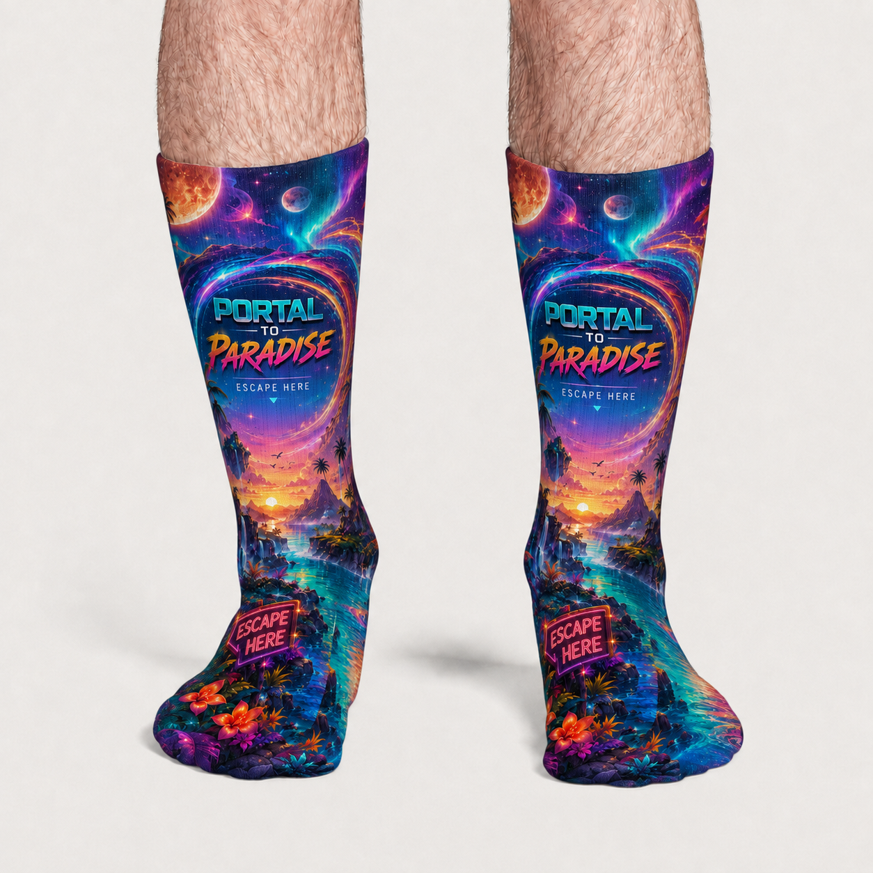 Celestial Portal to Paradise socks